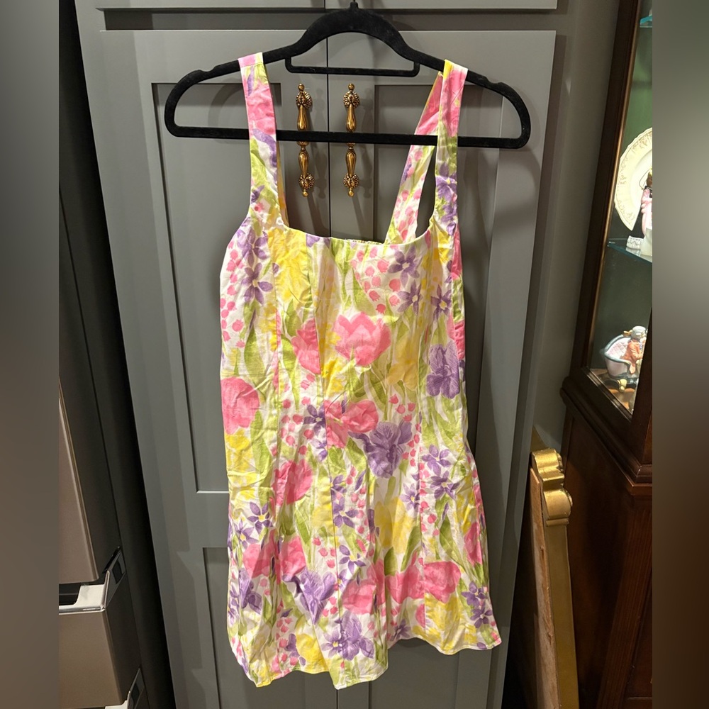 Show Me Your Mumu Prim Mini Dress Blooming Tulips - Picture 3 of 6